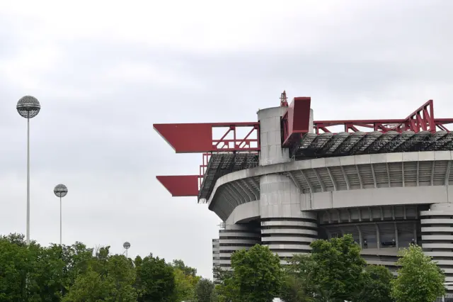 Outside view of San Siro.