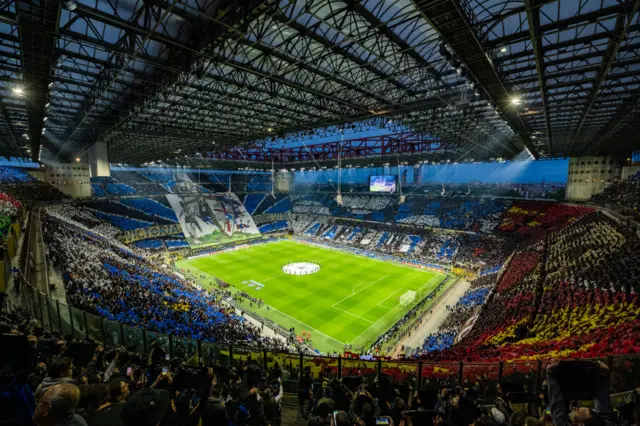 Fans in the San Siro before kick-off