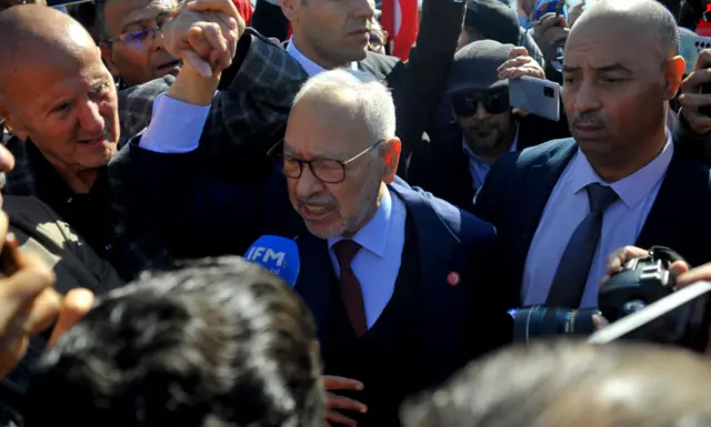 Rached Ghannouchi Appears Before The Anti-terror Pole In Tunisia, 21 February 2023