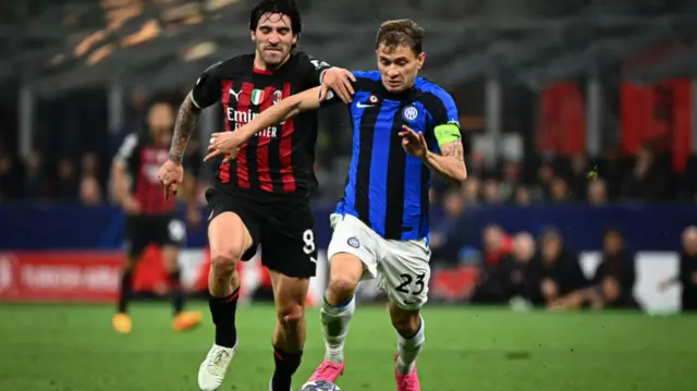 Sandro Tonali and Nicolò Barella