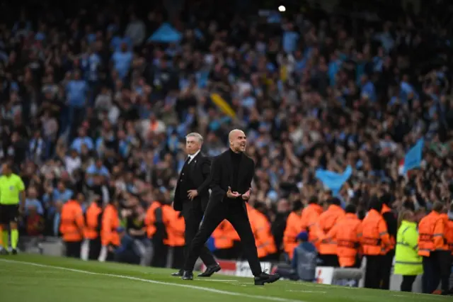 Pep Guardiola Celebrates