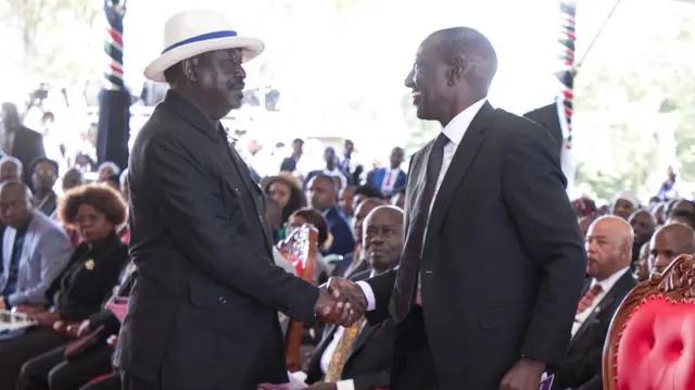 Raila Odinga and President Ruto