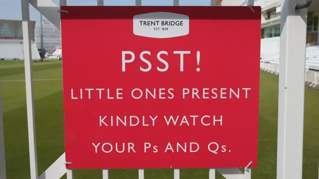 Sign at Trent Bridge