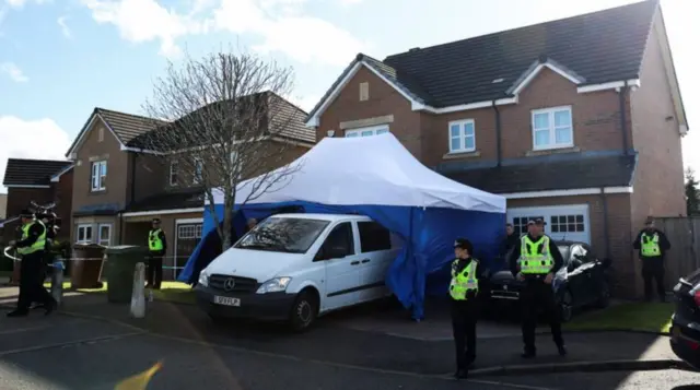 Police at Nicola Sturgeon home