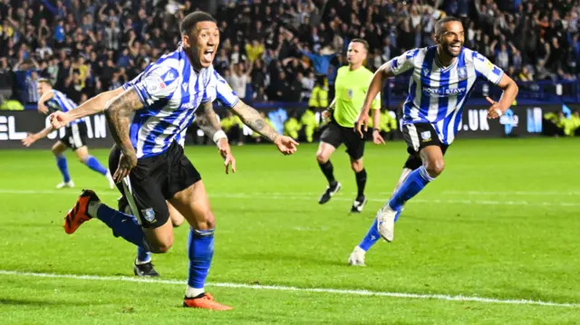 Liam Palmer celebrates