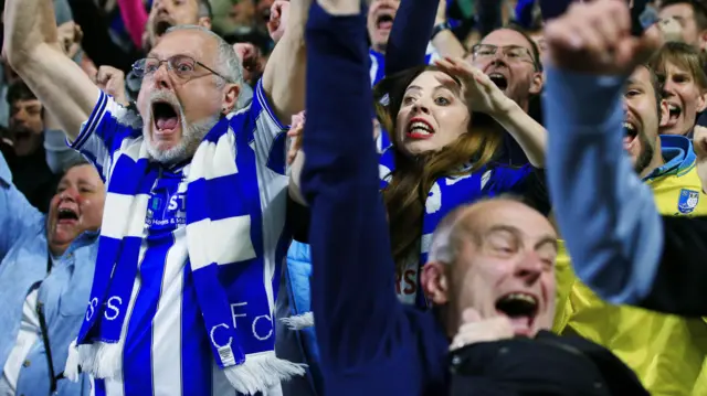 Sheffield Wednesday fans celebrate