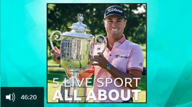 Justin Thomas holds the Wanamaker Trophy