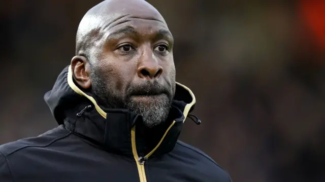 Darren Moore on the touchline