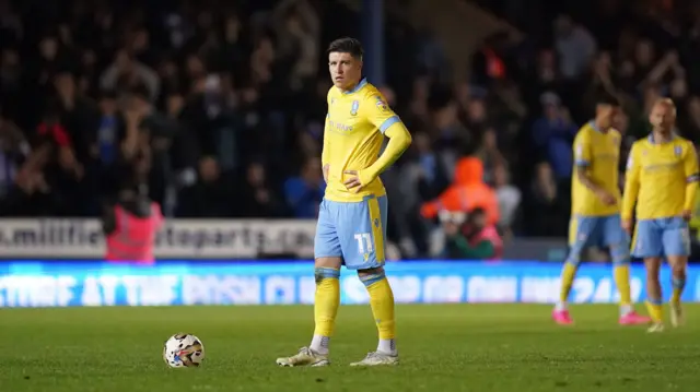 Josh Windass dejected during Sheffield Wednesday's loss at Peterborough