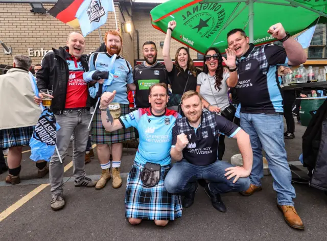 Glasgow fans in Dublin