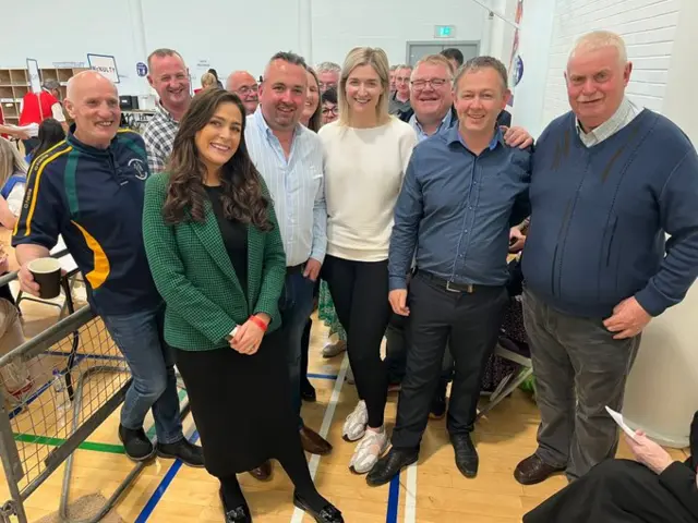 Glenn Campbell with the Sinn Féin team