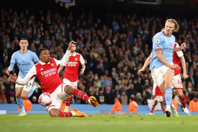 Manchester City score against Arsenal