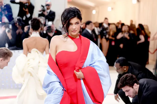 Kylie Jenner attends The 2023 Met Gala Celebrating "Karl Lagerfeld: A Line Of Beauty" at The Metropolitan Museum of Art on May 01, 2023 in New York City