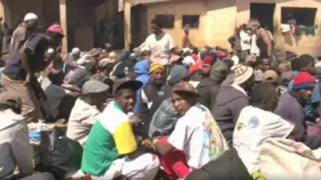 Screengrab from a BBC video in 2013 about overcrowded prisons in Madagascar