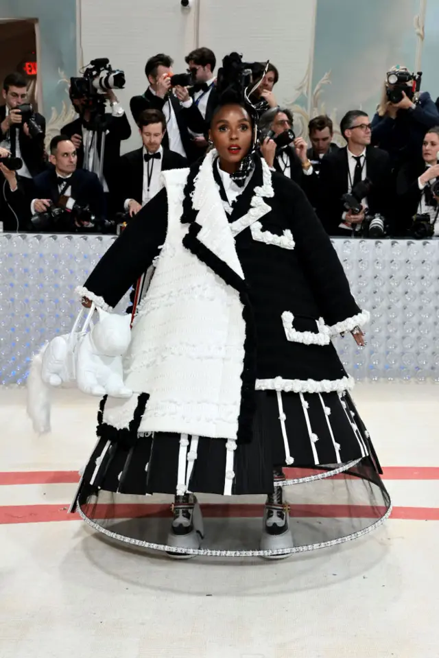 Janelle Monáe attends The 2023 Met Gala Celebrating "Karl Lagerfeld: A Line Of Beauty" at The Metropolitan Museum of Art on May 01, 2023 in New York City.