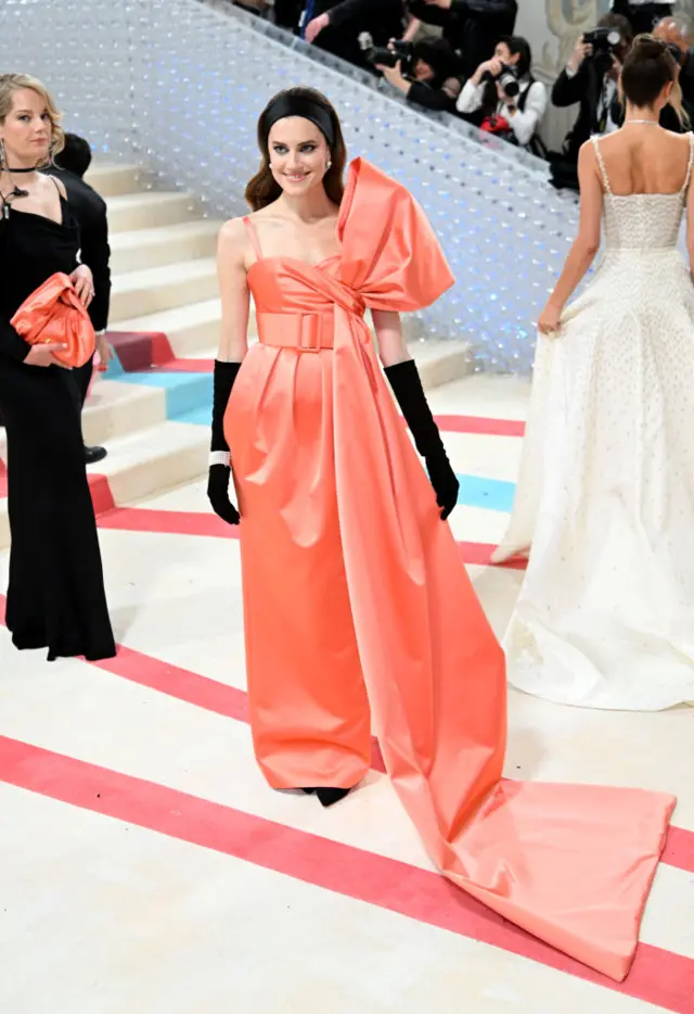 Allison Williams attends The 2023 Met Gala Celebrating "Karl Lagerfeld: A Line Of Beauty" at The Metropolitan Museum of Art on May 01, 2023 in New York City