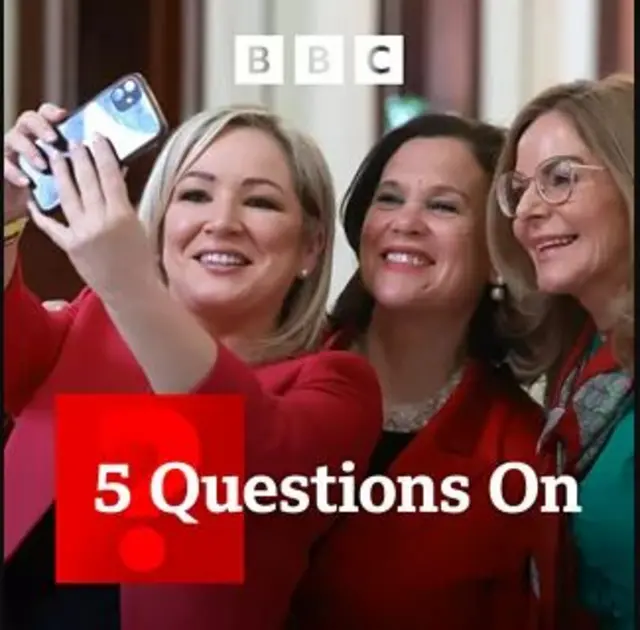 BBC Podcast 5 Questions On - image of Sinn Fein members taking a selfie