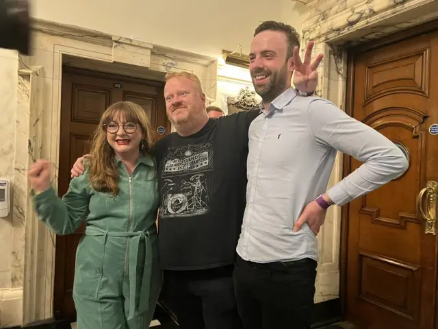 Green Party councillors, Aine Groogan, Brian Smyth and Anthony Flynn