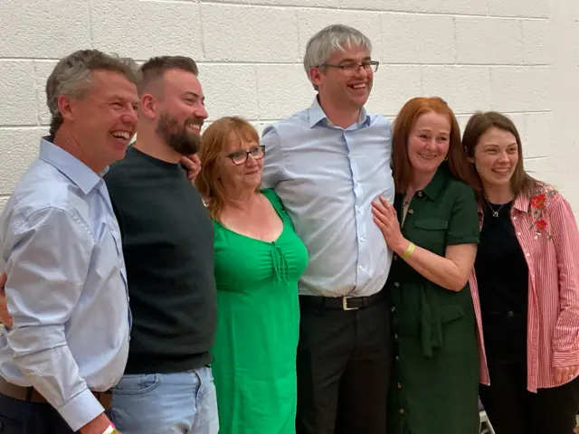 John Feely with Sinn Féin colleagues