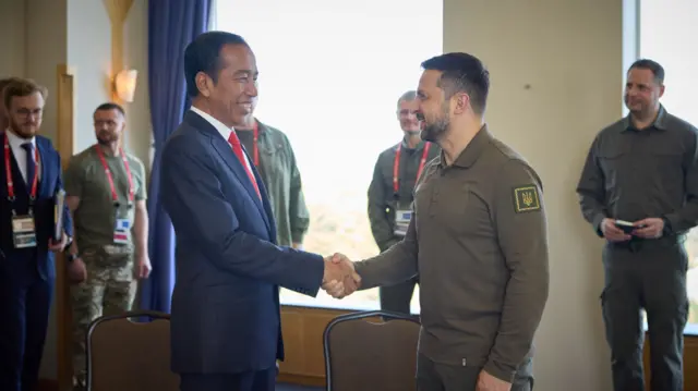 Joko Widodo and Volodymyr Zelensky