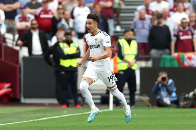 Rodrigo Moreno celebrates