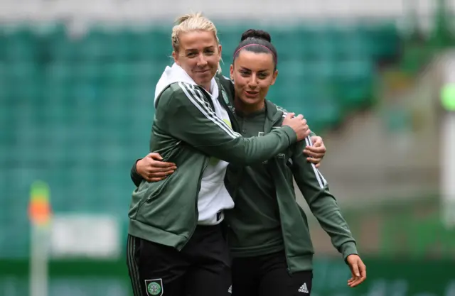 Chloe Craig (L), back in the starting line-up, alongside Amy Gallacher (R)