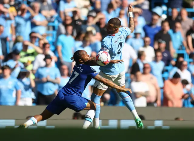 Raheem Sterling and Kyle Walker