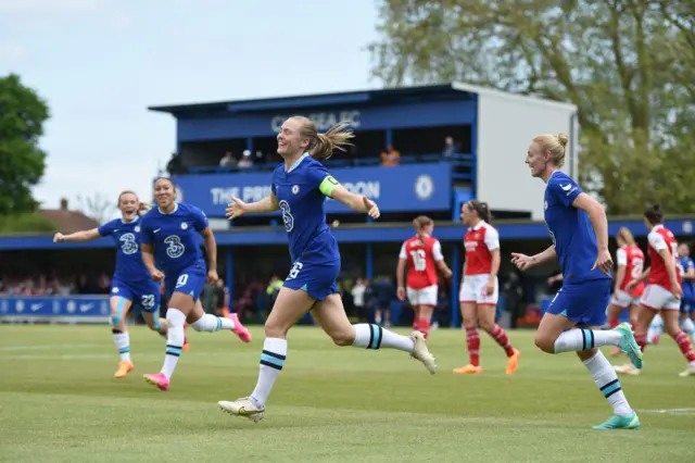 Magdalena Eriksson celebrates