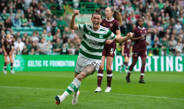 Natasha Flint's header has put one hand on the trophy for Celtic