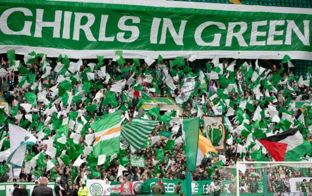 Celtic are cheered on by a loud home support