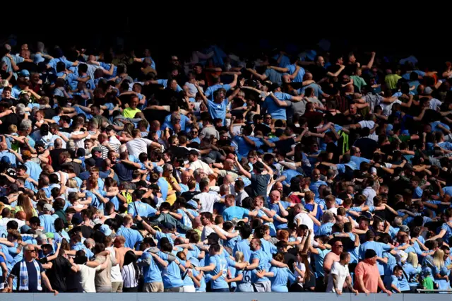 City fans do the 'Poznan'