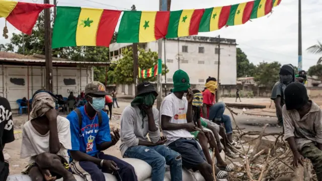 Protesters in Ziguinchor, Senegal - 22 May 2023