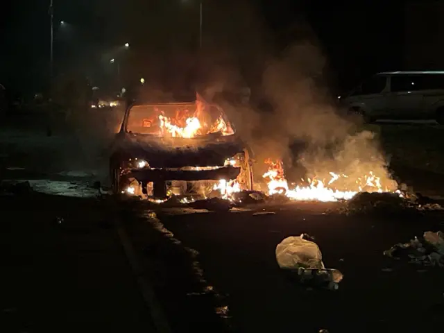 Car on fire