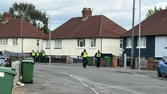 Police officers at the scene