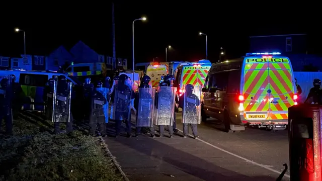 Police officers at the scene