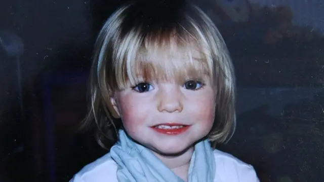 Madeleine McCann in an undated handout photo released on 16 September 2007