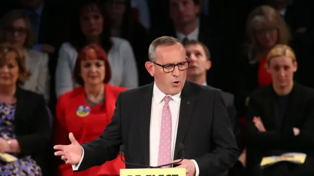 Stewart Hosie speaking at an SNP party event in 2016