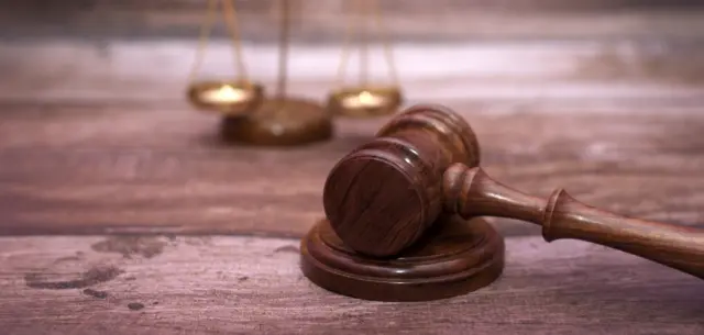 Stock image of a judge's gavel