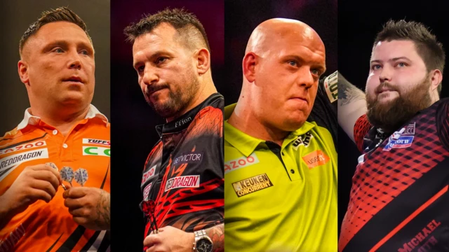 Gerwyn Price, Jonny Clayton, Michael van Gerwen, Michael Smith