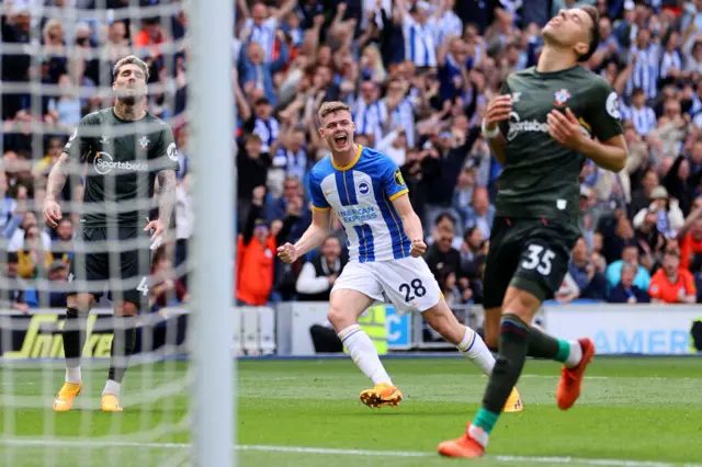 Evan Ferguson celebrates scoring