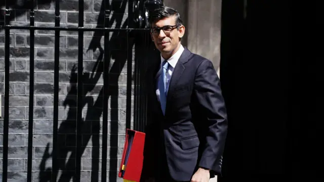 UK Prime Minister Rishi Sunak outside 10 Downing Street