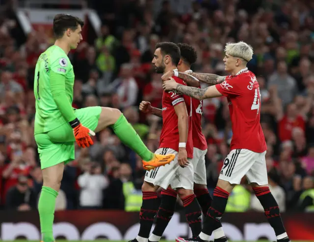 Bruno Fernandes celebrates