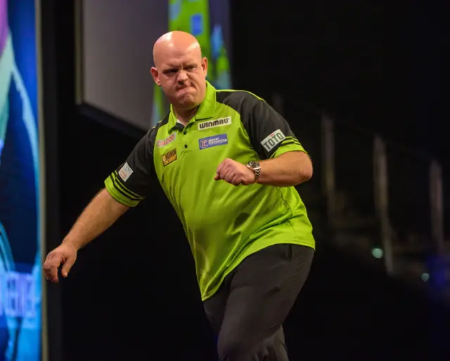 Michael van Gerwen celebrates