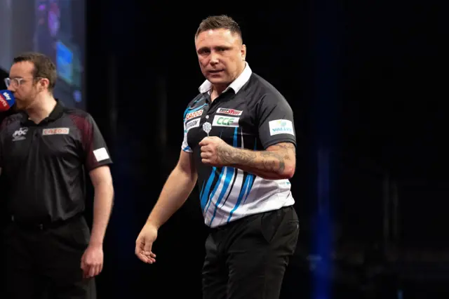 Gerwyn Price celebrates