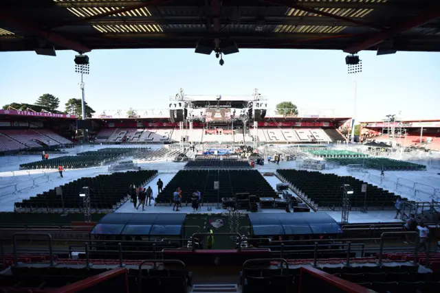 A wide shot of Bournemouth's Vitality Stadium