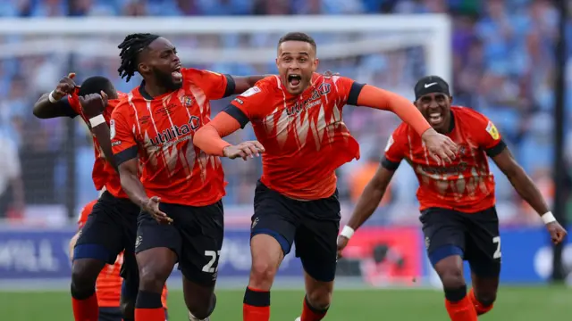 Luton celebrate