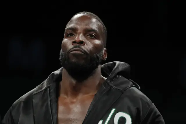 Lawrence Okolie looks calm during his ringwalk