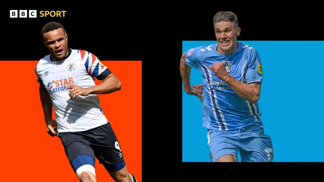 Luton striker Carlton Morris and Coventry striker Viktor Gyokeres