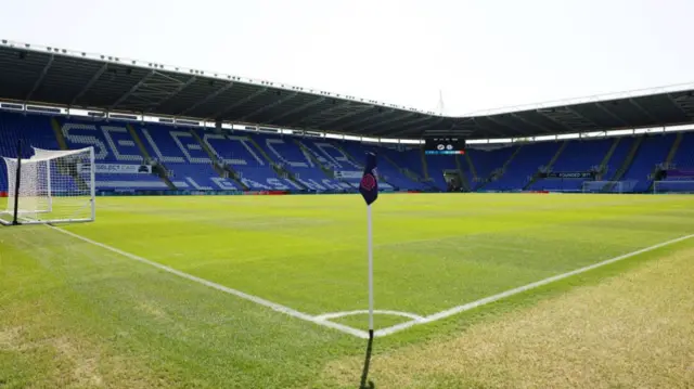 Reading stadium looks calm ahead of match with Chelsea