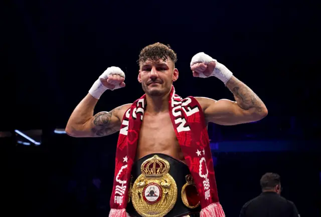 Leigh Wood with his world title